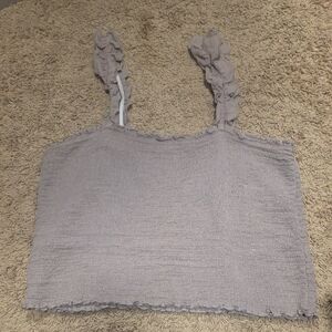 Aerie Women's Ruffled Strap Top - Dusky Pink XL